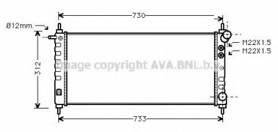 AVA QUALITY COOLING ol2263 -  Радиатор, охлаждение двигателя